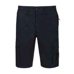 Stone Island Men Cargo Bermuda Shorts In Stretch Organic Cotton Twill